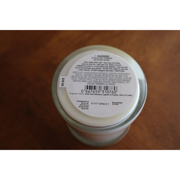 Lot of 2 Bath & Body Works White Barn COFFEE & WHISKEY Single Wick Candles 8 oz - Picture 10 of 11
